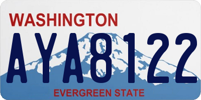 WA license plate AYA8122