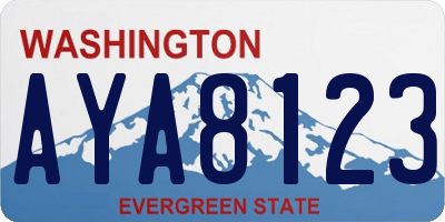 WA license plate AYA8123