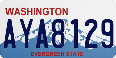WA license plate AYA8129