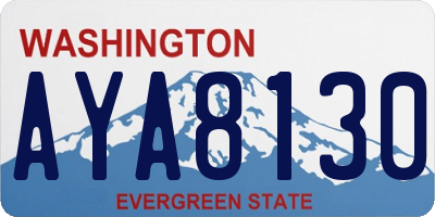 WA license plate AYA8130