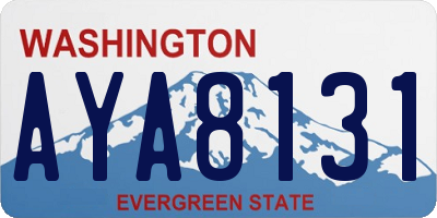 WA license plate AYA8131