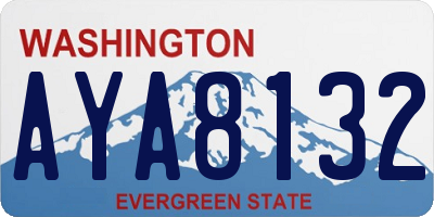 WA license plate AYA8132