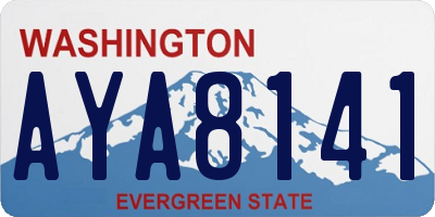 WA license plate AYA8141