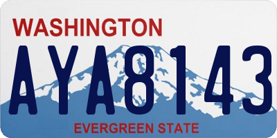 WA license plate AYA8143