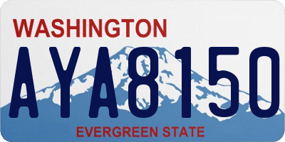 WA license plate AYA8150