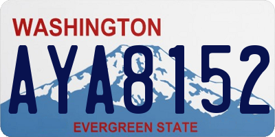 WA license plate AYA8152