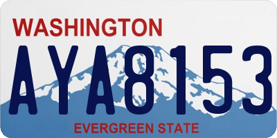 WA license plate AYA8153