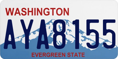 WA license plate AYA8155
