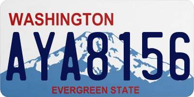 WA license plate AYA8156