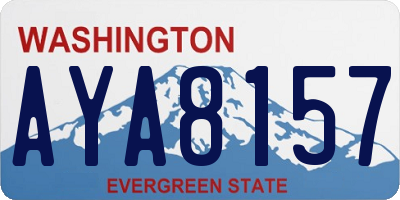 WA license plate AYA8157