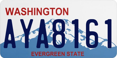 WA license plate AYA8161