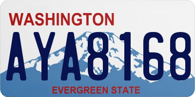 WA license plate AYA8168