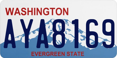 WA license plate AYA8169