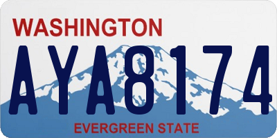 WA license plate AYA8174