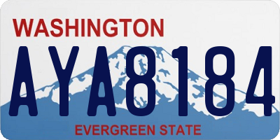 WA license plate AYA8184