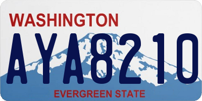 WA license plate AYA8210