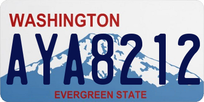 WA license plate AYA8212