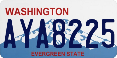 WA license plate AYA8225
