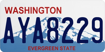 WA license plate AYA8229