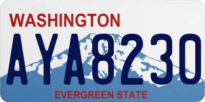 WA license plate AYA8230