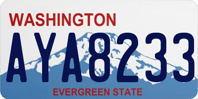 WA license plate AYA8233