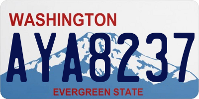 WA license plate AYA8237
