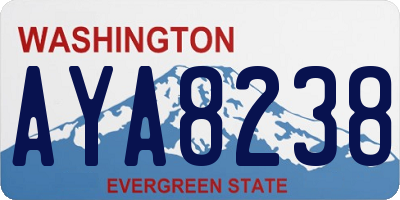 WA license plate AYA8238