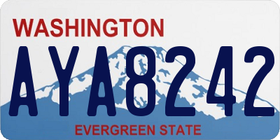 WA license plate AYA8242