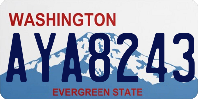 WA license plate AYA8243
