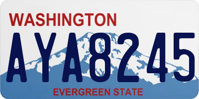 WA license plate AYA8245