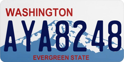 WA license plate AYA8248