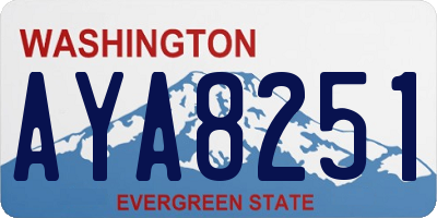 WA license plate AYA8251