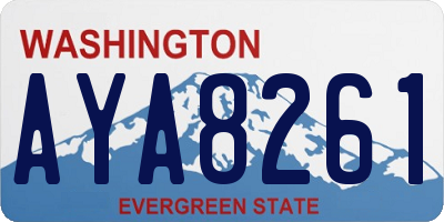 WA license plate AYA8261