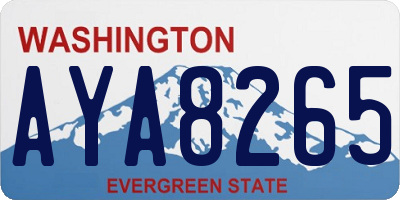 WA license plate AYA8265