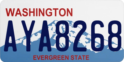 WA license plate AYA8268