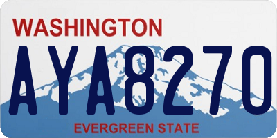 WA license plate AYA8270