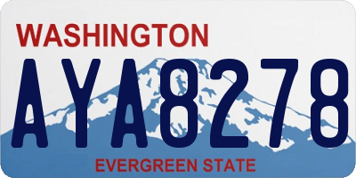 WA license plate AYA8278