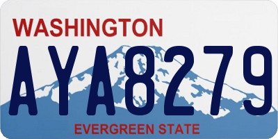 WA license plate AYA8279