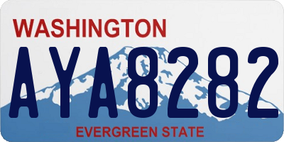 WA license plate AYA8282
