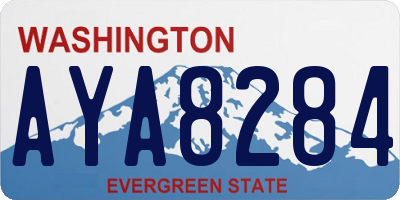 WA license plate AYA8284