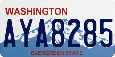 WA license plate AYA8285