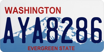 WA license plate AYA8286