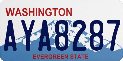 WA license plate AYA8287