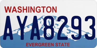 WA license plate AYA8293