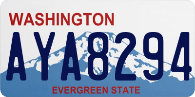 WA license plate AYA8294