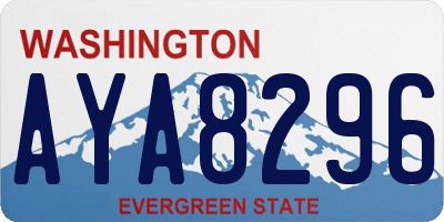 WA license plate AYA8296