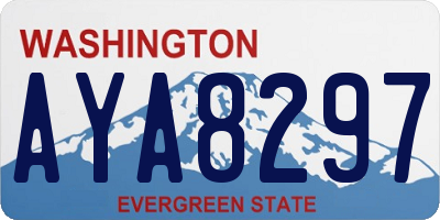 WA license plate AYA8297
