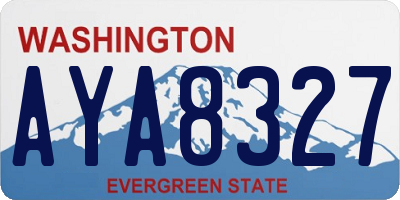 WA license plate AYA8327