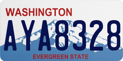 WA license plate AYA8328