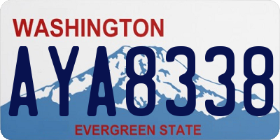 WA license plate AYA8338